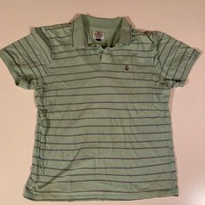 Volcom Men’s Green Striped Polo Shirt
